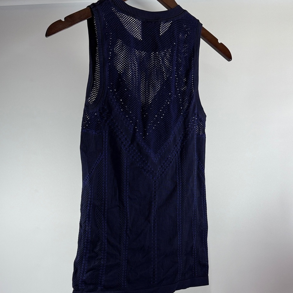 Athleta Navy Mesh Tank Top - Picture 3 of 7